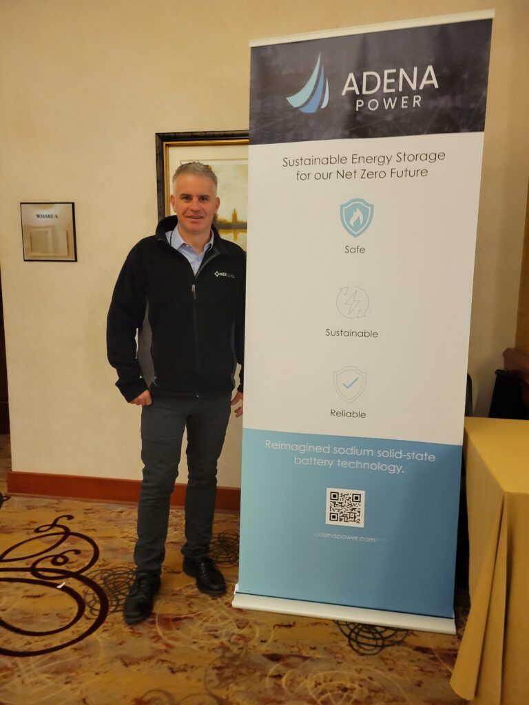 adena power tradeshow banner with Neil Kidner